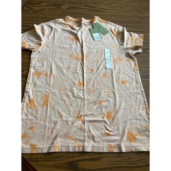 Goodfellow peach orange short sleeved tie dyed tee shirt size Medium NWT - Picture 1 of 7